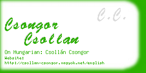 csongor csollan business card